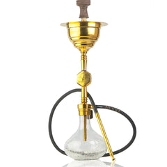 COCOYAYA Yara Hookah - Golden Stem (Transparent Base)