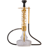 COCOYAYA Almavi Hookah (Ferro Series) - Gold Stem & Transparent Base