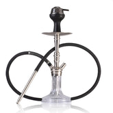 COCOYAYA Barcelona Hookah with Bag - Silver Stem & Transparent Base