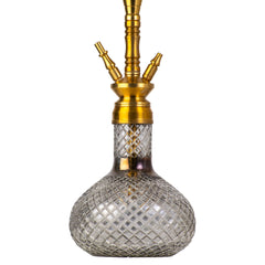 COCOYAYA Printed Gamaliya Arabia Grande Hookah - Gold Stem & Round Base