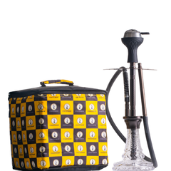 COCOYAYA Vasco Hookah with Bag - Bronze Stem & Transparent Base
