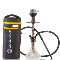 COCOYAYA Simba Hookah with Bag - Bronze Stem & Transparent Base