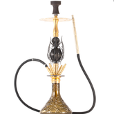 COCOYAYA Caesar 4 Pipe Hookah - Gold Stem & Grey Base