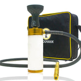 COCOYAYA Car-O-Bar Hookah with Bag - Gold Stem (White Base)