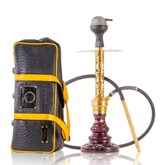 COCOYAYA Valeria Hookah with Bag - Golden
