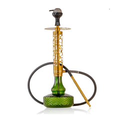 Cocoyaya Simba - 20 Inch Gold Hookah with Emerald Base Full Kit