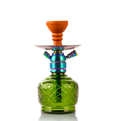 COCOYAYA X9 Hookah - Rainbow Stem & Emerald Green Base