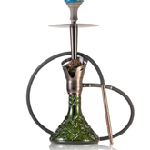 COCOYAYA Baku Cigar Hookah - Bronze Stem & Emerald Green Base
