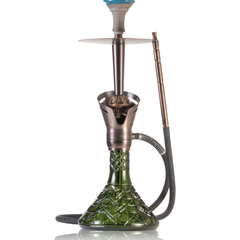 COCOYAYA Baku Cigar Hookah - Bronze Stem & Emerald Green Base