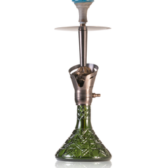 COCOYAYA Baku Cigar Hookah - Bronze Stem & Emerald Green Base