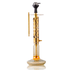 COCOYAYA Crucio Hookah (Ferro Series) with Bag - Gold Stem & CGB Gold Base