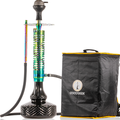COCOYAYA Vivanta Hookah (Ferro Series) - Rainbow Stem & Black Base