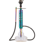 COCOYAYA Crucio Hookah (Ferro Series) - Rainbow Stem & Transparent Base