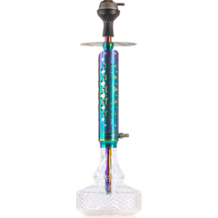 COCOYAYA Crucio Hookah (Ferro Series) - Rainbow Stem & Transparent Base