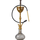 COCOYAYA Printed Gamaliya Arabia Grande Hookah - Gold Stem & Round Base