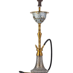 COCOYAYA Printed Gamaliya Arabia Grande Hookah - Gold Stem & CGB Base