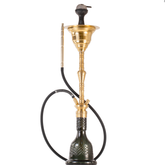 COCOYAYA Gamaliya Arabia Grande Hookah with Bag - Gold Stem & Green Base