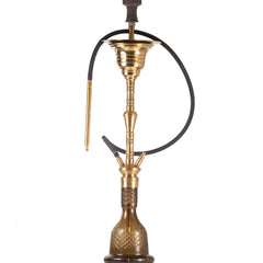 COCOYAYA Gamaliya Arabia Grande Hookah - Gold Stem & Brown Base