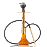 COCOYAYA Valeria Gem Hookah with Bag - Gold Stem & Amber Base