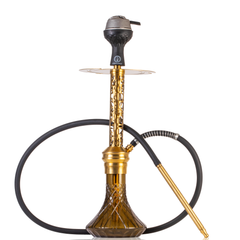 COCOYAYA Valeria Mesh Hookah with Bag - Gold Stem & Brown Base