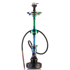 COCOYAYA Great King Hookah with Bag - Rainbow Stem & Black Base