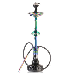 COCOYAYA Great King Hookah with Bag - Rainbow Stem & Black Base
