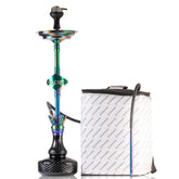 COCOYAYA Great King Hookah with Bag - Rainbow Stem & Black Base