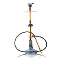 COCOYAYA Jungle Series Ironman Hookah - Gold (Blue Base)