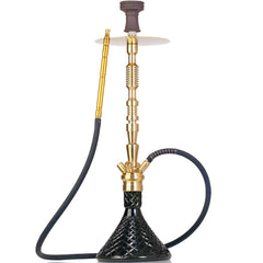 COCOYAYA King Series Hookah - Gold Stem & Black Base