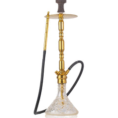 COCOYAYA King Series Brando Hookah - Golden Stem & Transparent Base