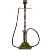 COCOYAYA King Series Brando Hookah - Bronze Stem & Green Line Base