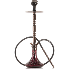 COCOYAYA King Series Brando Hookah - Bronze Stem & Purple CGB Base