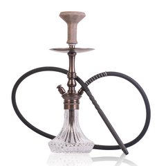 COCOYAYA Madrid Hookah - Bronze Stem & Transparent Base
