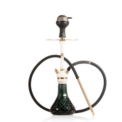 COCOYAYA Mirza Hookah with Bag - Gold Stem & Aqua Base