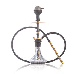 COCOYAYA Pasha Hookah - Black Stem & Transparent Base
