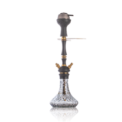 COCOYAYA Pasha Hookah - Black Stem & Transparent Base