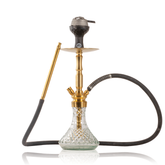 COCOYAYA Pedro Hookah with Bag - Golden Stem & CGB Transparent Base