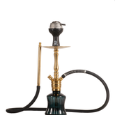 COCOYAYA VIP Robby Hookah with Bag - Gold Stem & Emerald Green Base