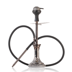 COCOYAYA Ronaldo Hookah with Bag - Bronze Stem & Grey Base