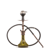 COCOYAYA Simba Hookah with Bag - Bronze Stem & Emerald Green Base