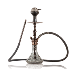 COCOYAYA Simba Hookah with Bag - Bronze Stem & Stryker Transparent Black Base