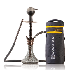 COCOYAYA Simba Hookah with Bag - Bronze Stem & Transparent CGB Base