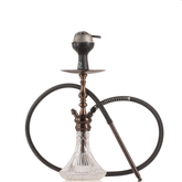 COCOYAYA Simba Hookah with Bag - Bronze Stem & Transparent Base