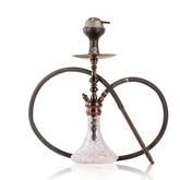COCOYAYA Simba Hookah with Bag - Bronze Stem & Transparent Black Base