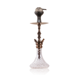 COCOYAYA Simba Hookah with Bag - Bronze Stem & Transparent Black Base