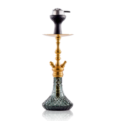 COCOYAYA Simba Hookah with Bag - Gold Stem & Emerald Green Base