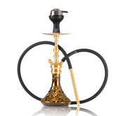COCOYAYA Simba Hookah with Bag - Gold Stem & Brown Base