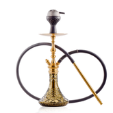 COCOYAYA Simba Hookah with Bag - Gold Stem & Grey Base
