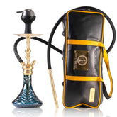 COCOYAYA Simba Hookah with Bag - Gold Stem & Navy Base