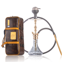 COCOYAYA Simba Hookah with Bag - Champagne Stem & Transparent Base
